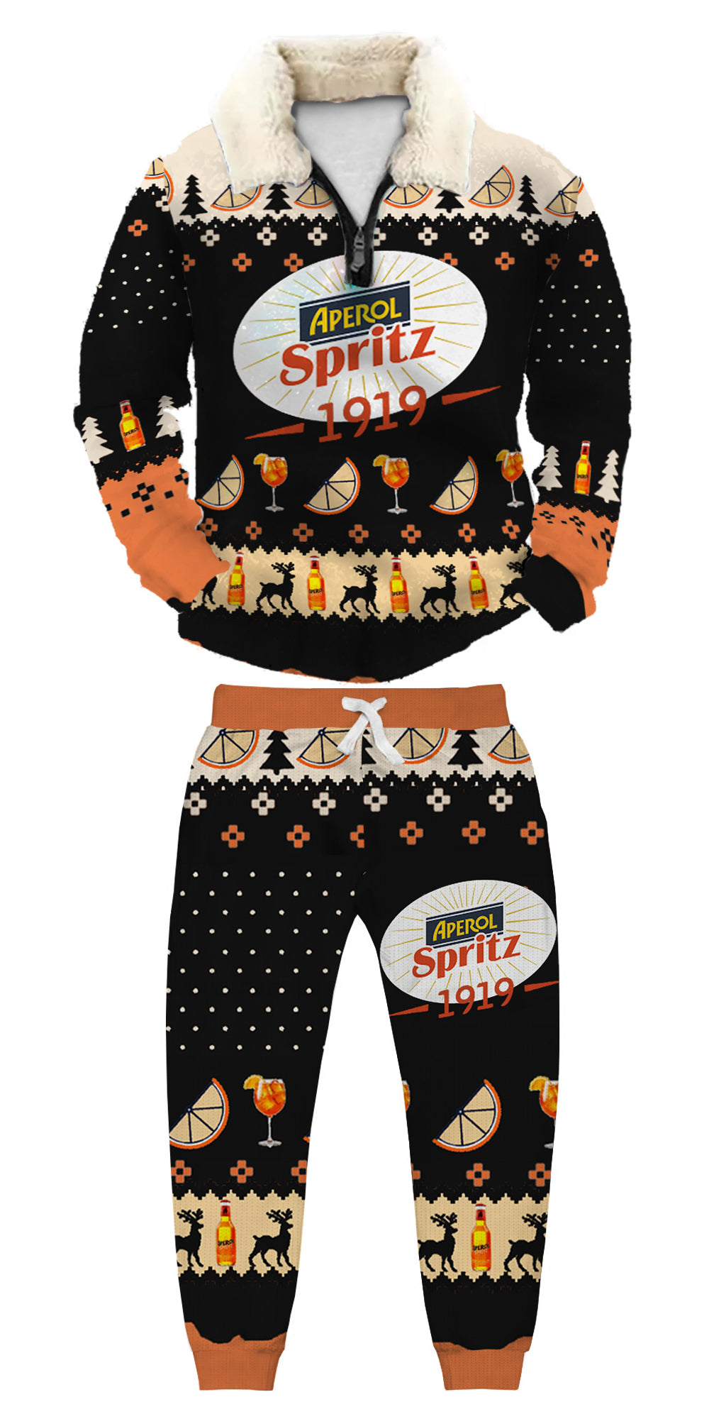 Ugly Quarter Zip Sweatshirt & Sweatpant Set b727 - product image