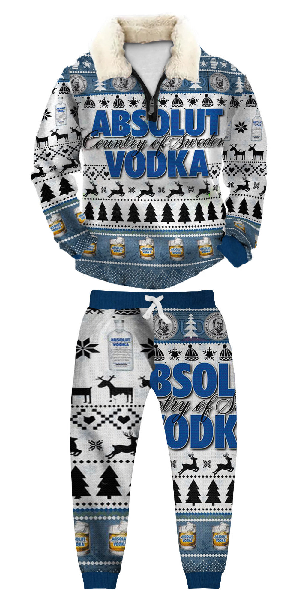 Ugly Quarter Zip Sweatshirt & Sweatpant Set dee3 - product image