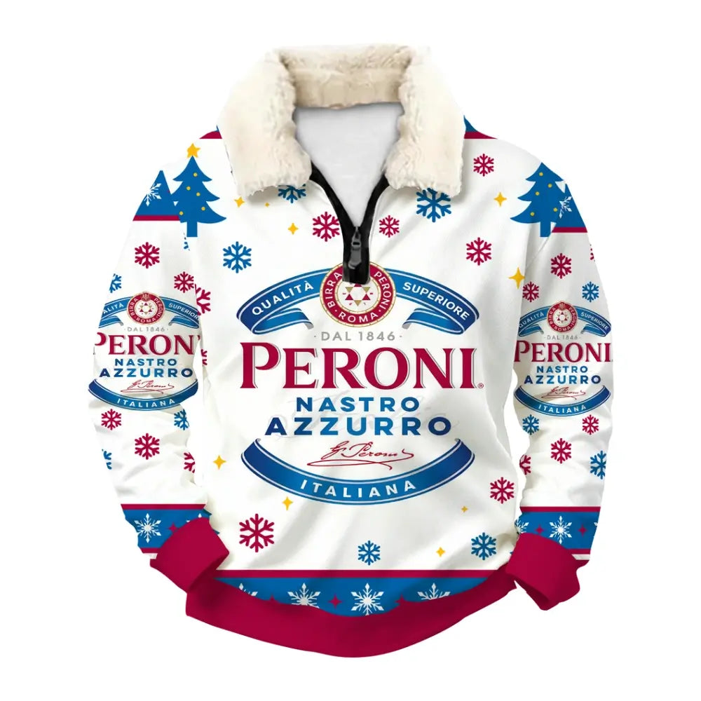 Alpine Snowfall Ugly Quarter Zip Sweatshirt & Sweatpant Set - THREADPARTY