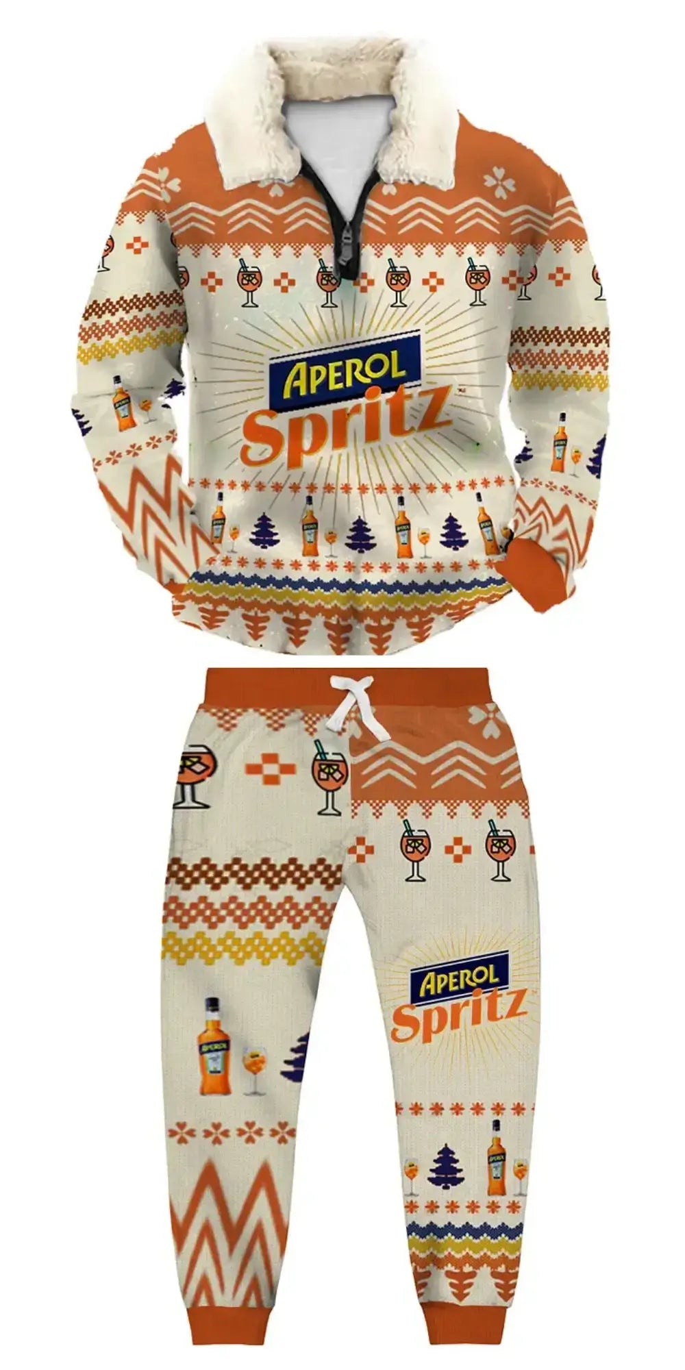 Aperitivo Ugly Quarter Zip Sweatshirt & Sweatpant Set - THREADPARTY