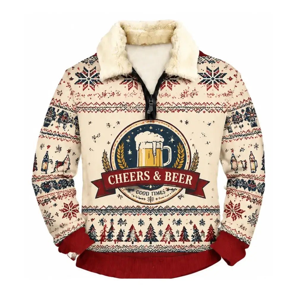 Beer Culture Ugly Quarter Zip Sweatshirt & Sweatpant Set - THREADPARTY