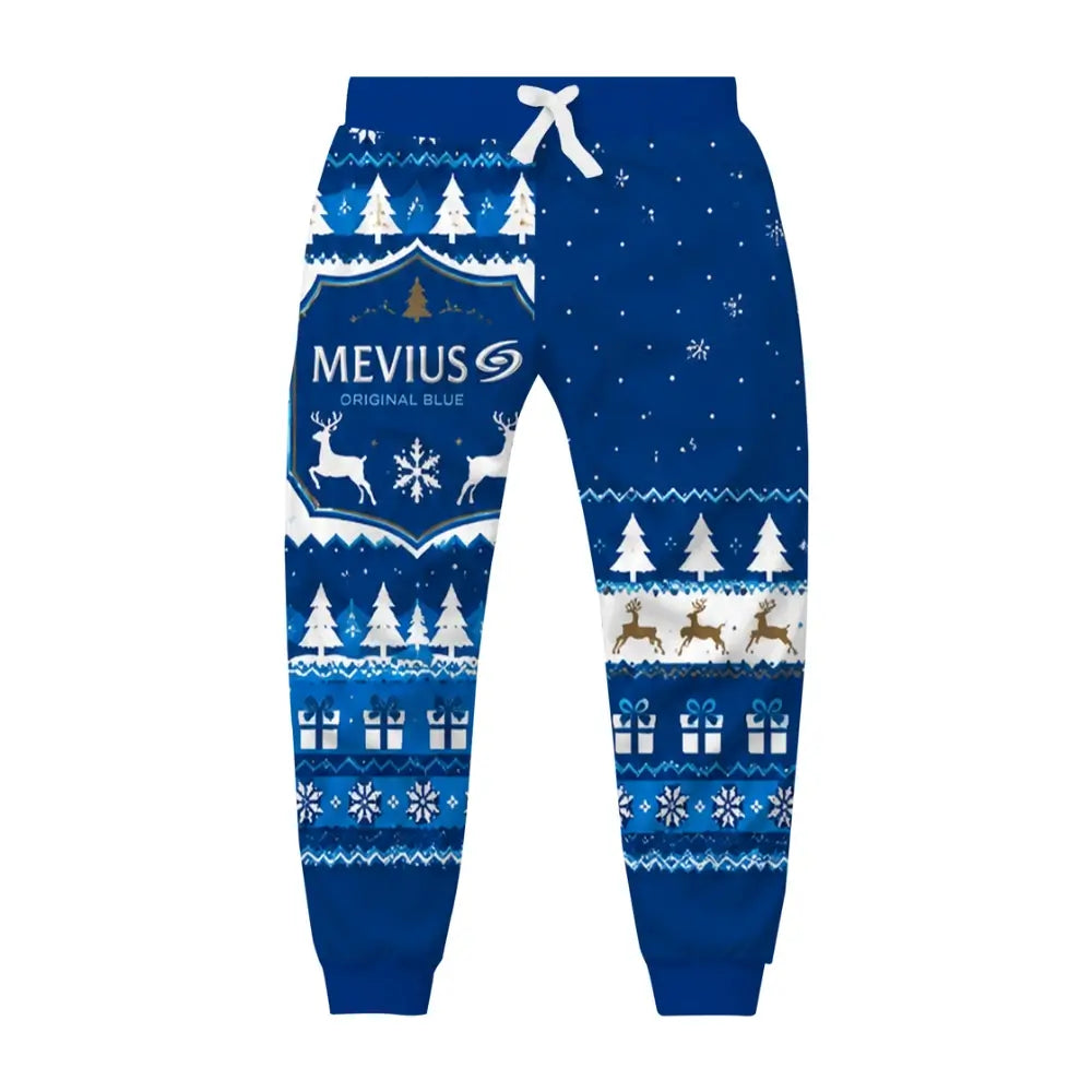 Blue Frost Ugly Quarter Zip Sweatshirt & Sweatpant Set - THREADPARTY