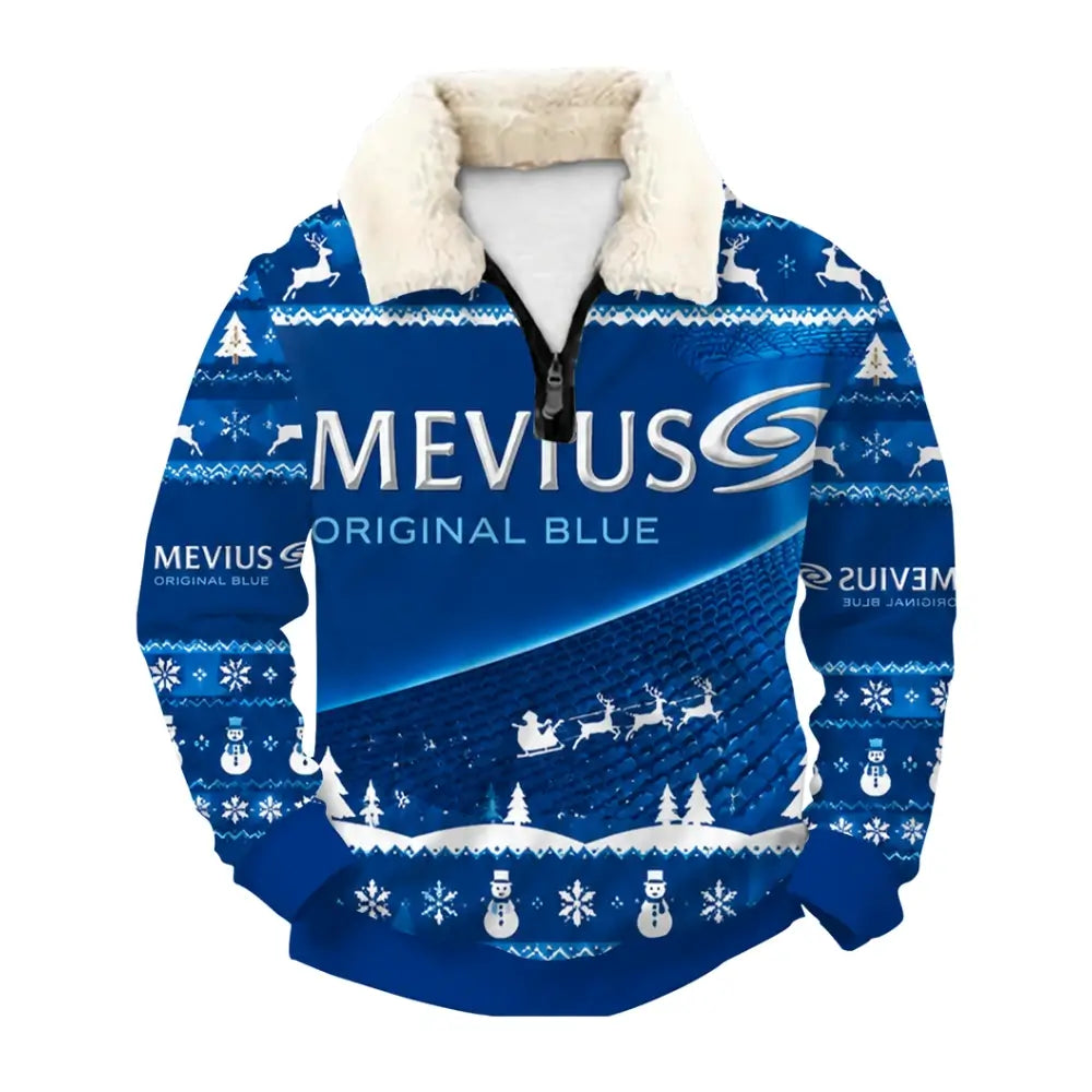 Blue Frost Ugly Quarter Zip Sweatshirt & Sweatpant Set - THREADPARTY