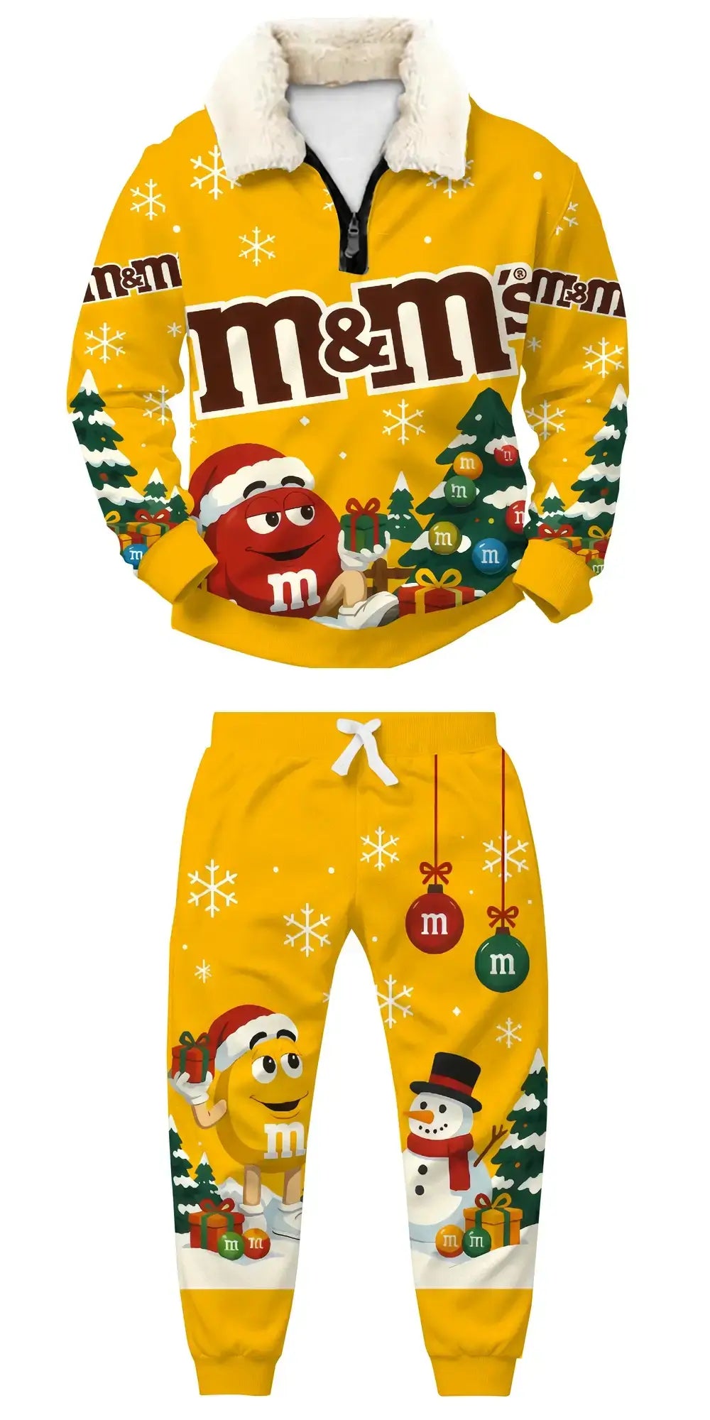 Candy Cheer Ugly Quarter Zip Sweatshirt & Sweatpant Set - THREADPARTY