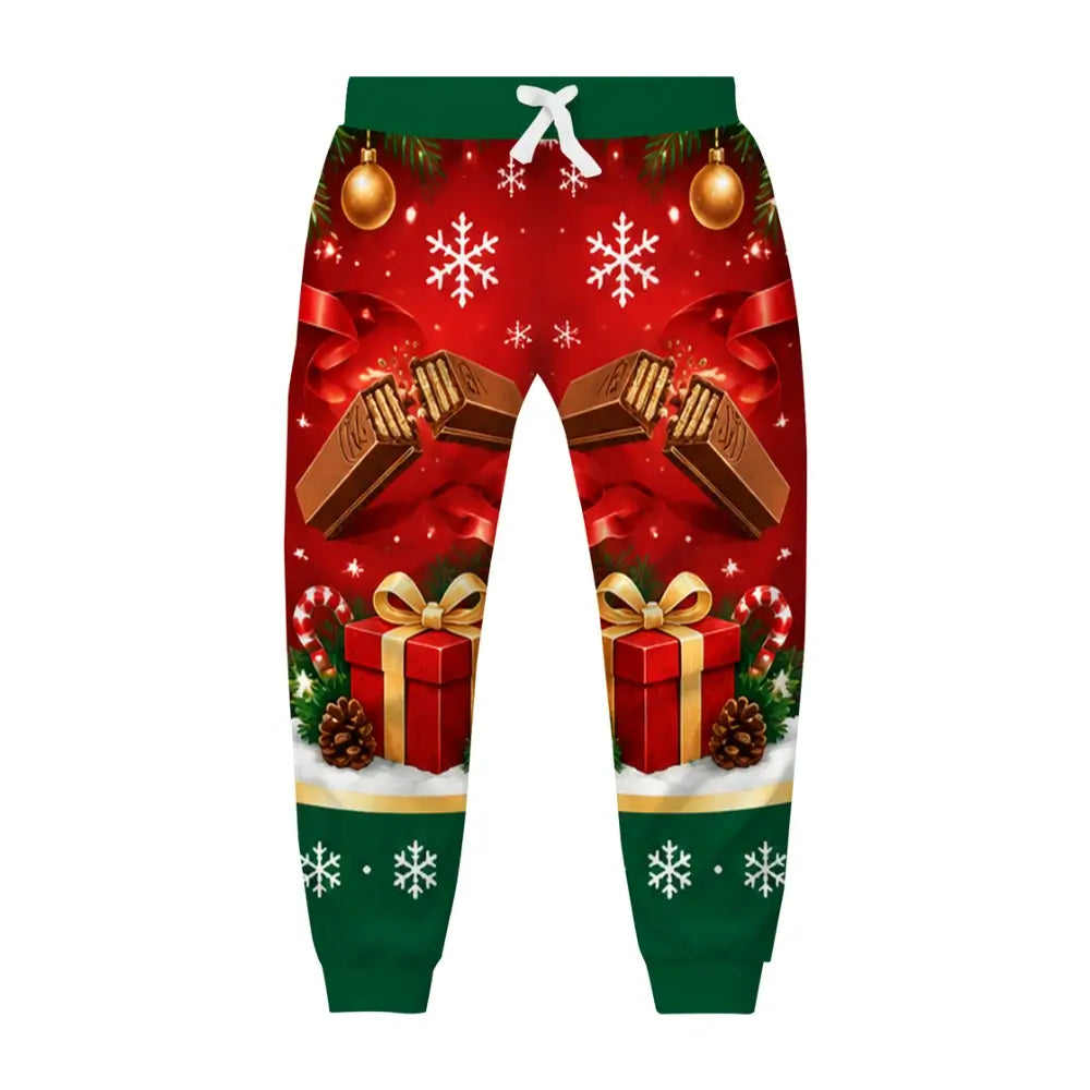 Chocolate Cheer Ugly Quarter Zip Sweatshirt & Sweatpant Set - THREADPARTY