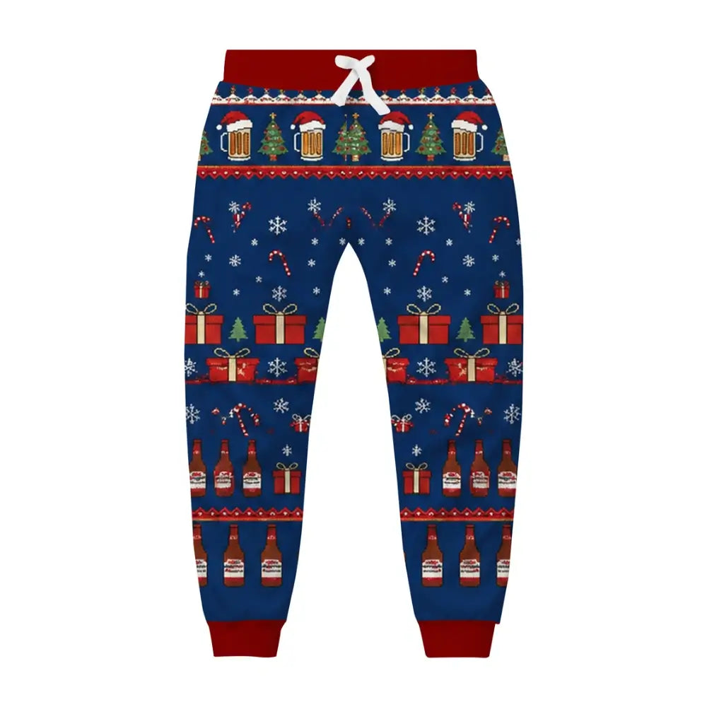 Christmas Party Ugly Quarter Zip Sweatshirt & Sweatpant Set - THREADPARTY