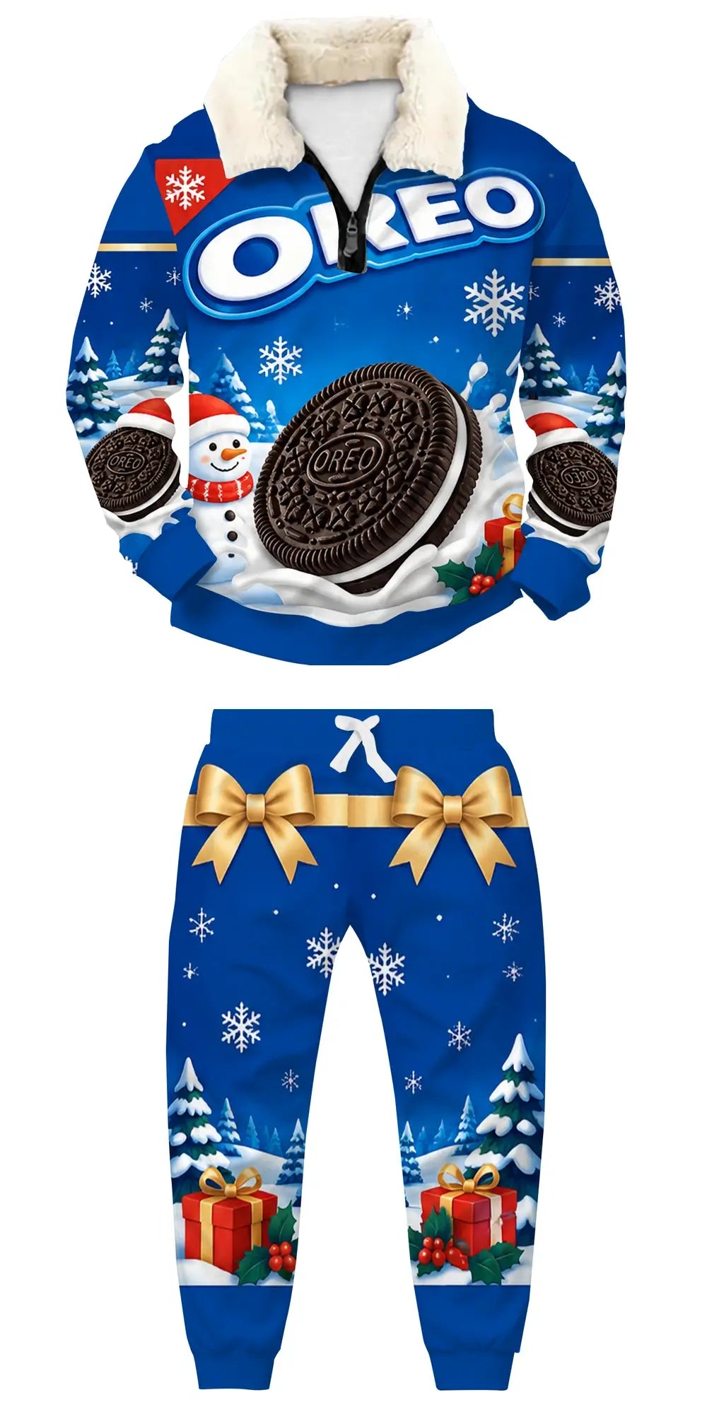 Cookie Frost Ugly Quarter Zip Sweatshirt & Sweatpant Set - THREADPARTY