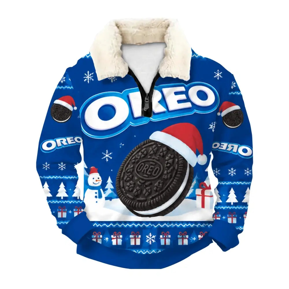 Cookie Winter Ugly Quarter Zip Sweatshirt & Sweatpant Set - THREADPARTY