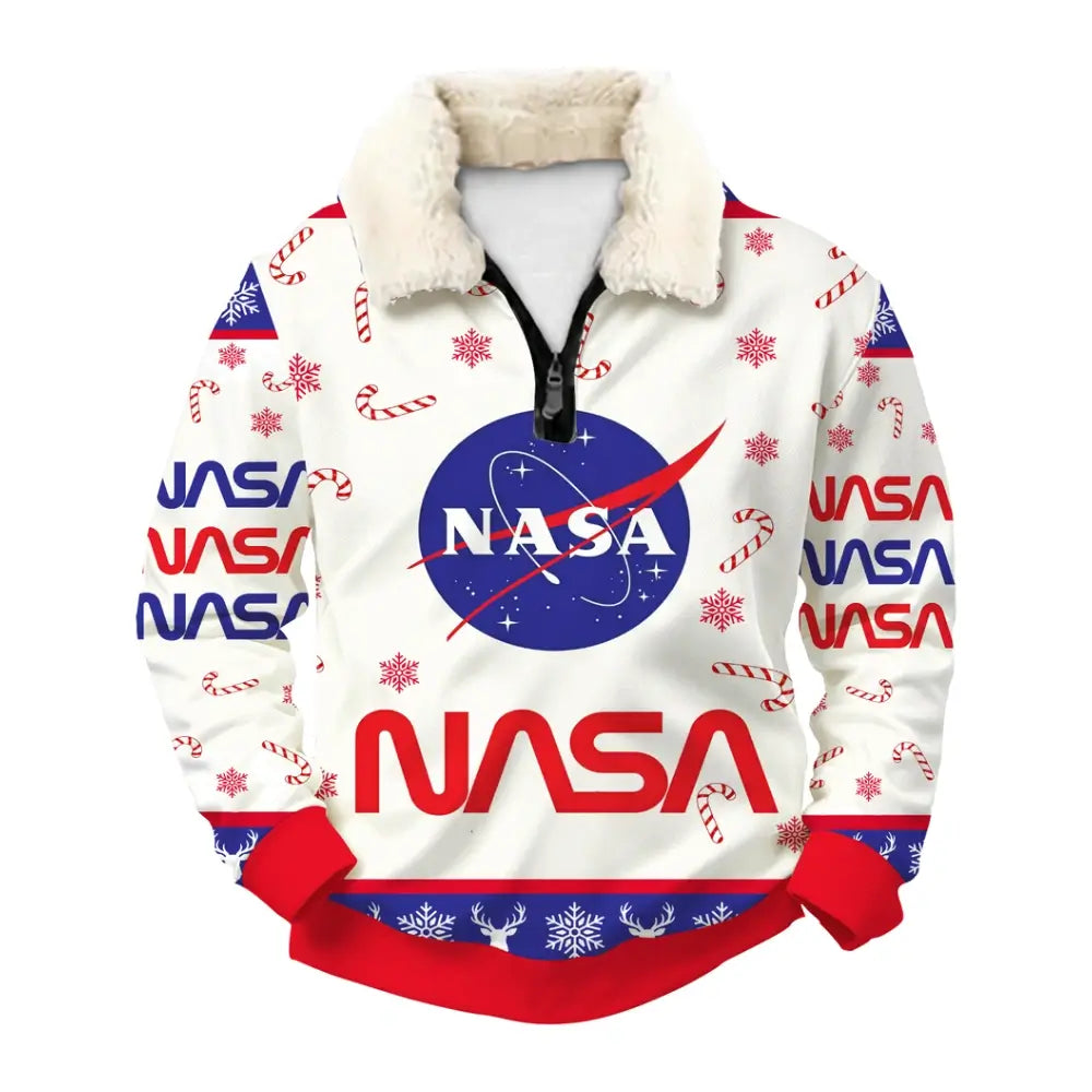 Cosmic Holiday Ugly Quarter Zip Sweatshirt & Sweatpant Set - THREADPARTY