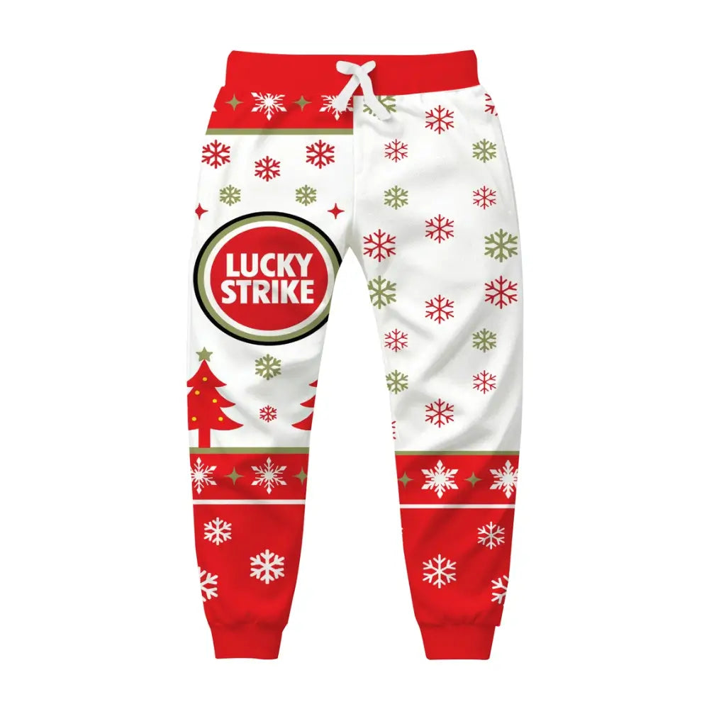 Crimson Cheer Ugly Quarter Zip Sweatshirt & Sweatpant Set - THREADPARTY