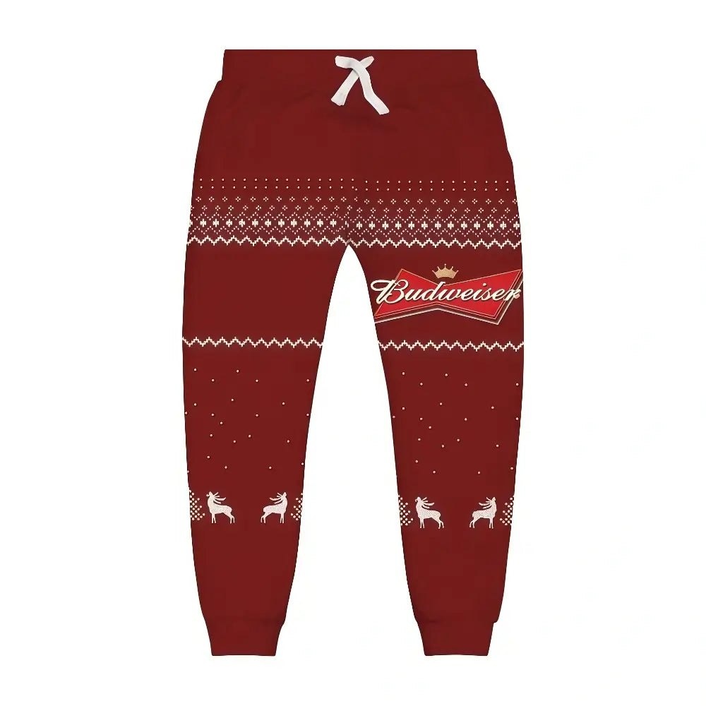 Crimson Ugly Quarter Zip Sweatshirt & Sweatpant Set - THREADPARTY