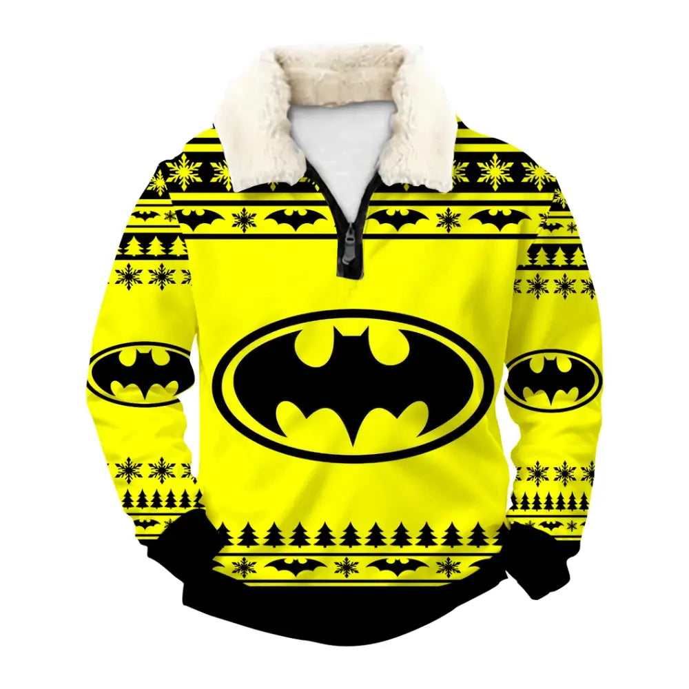 Dark Knight Ugly Quarter Zip Sweatshirt & Sweatpant Set - THREADPARTY