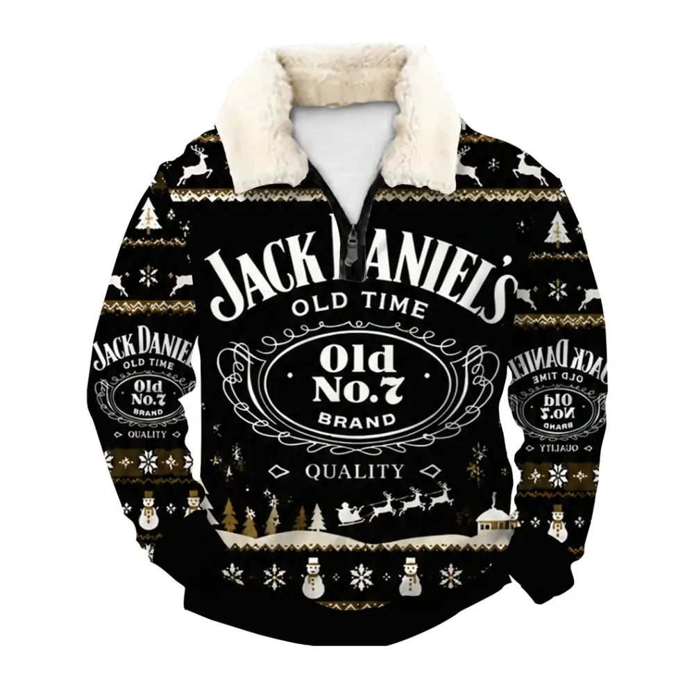 Dark Whiskey Ugly Quarter Zip Sweatshirt & Sweatpant Set - THREADPARTY