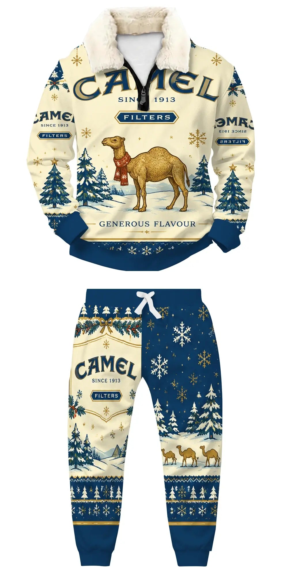 Desert Frost Ugly Quarter Zip Sweatshirt & Sweatpant Set - THREADPARTY