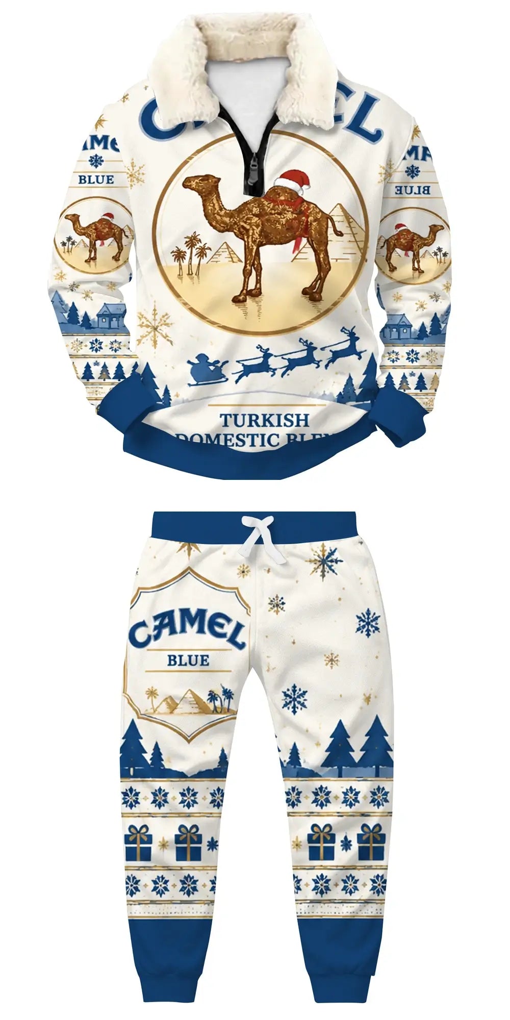 Desert Winter Ugly Quarter Zip Sweatshirt & Sweatpant Set - THREADPARTY