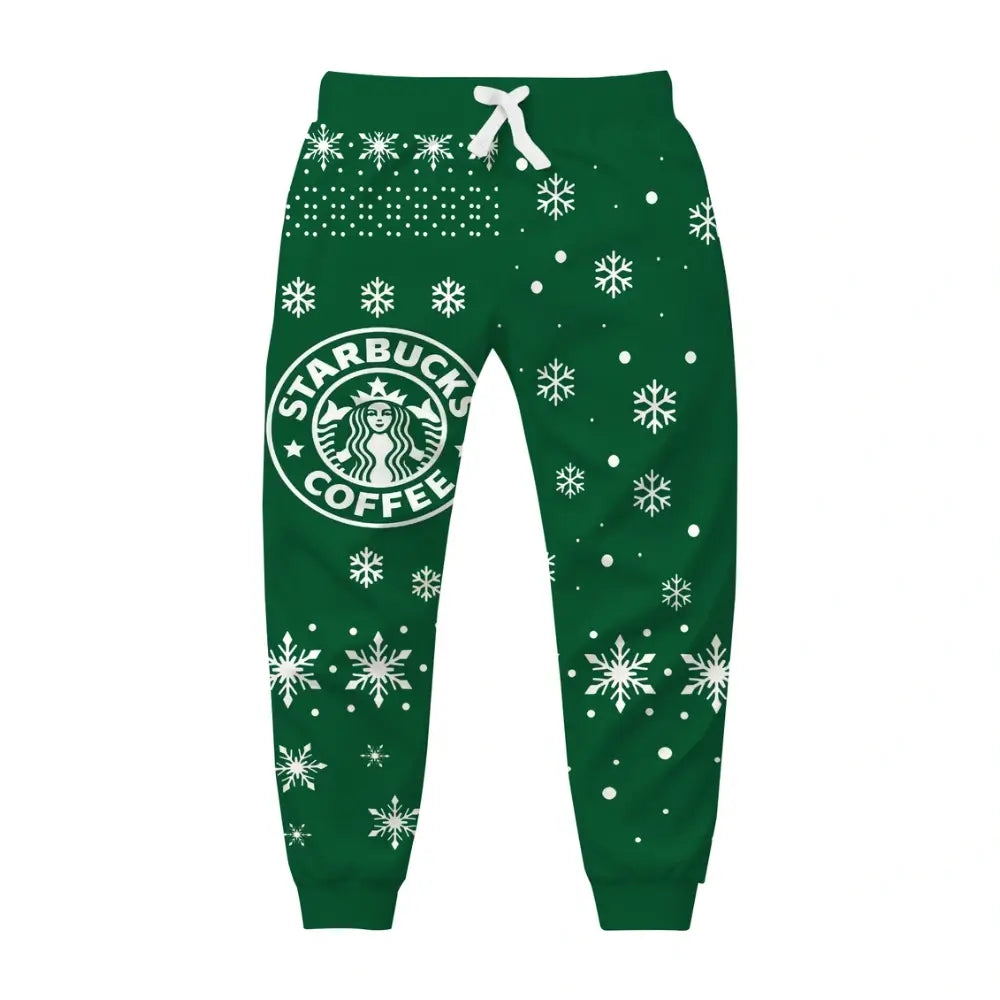 Evergreen Coffee Ugly Quarter Zip Sweatshirt & Sweatpant Set - THREADPARTY