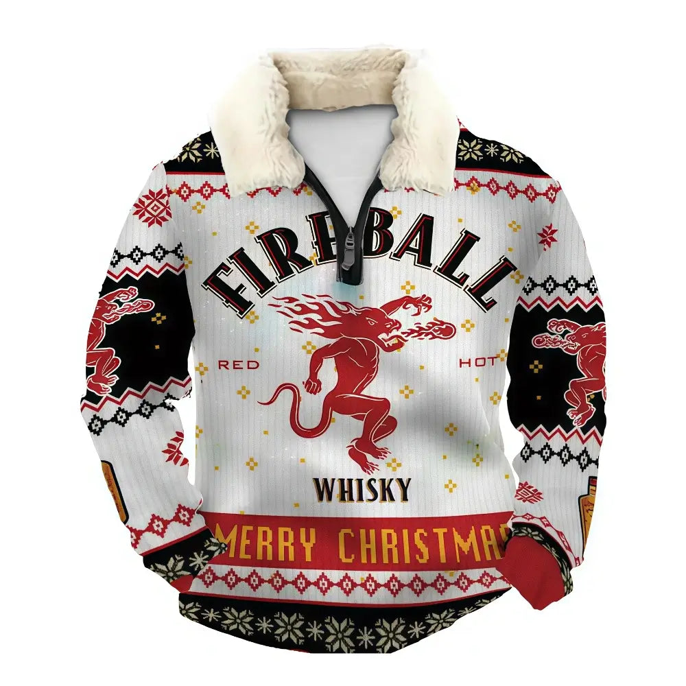 Festive Ugly Quarter Zip Sweatshirt & Sweatpant Set - THREADPARTY