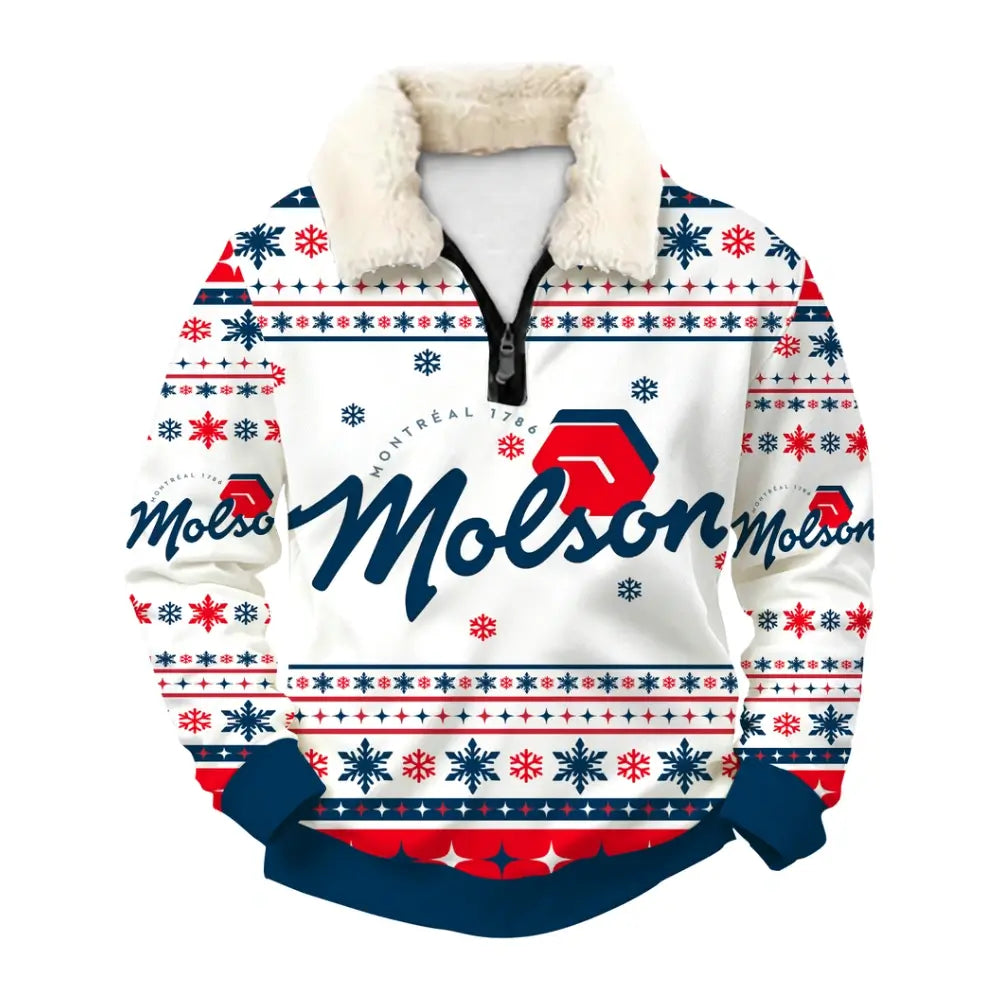 Frosty Stripes Ugly Quarter Zip Sweatshirt & Sweatpant Set - THREADPARTY