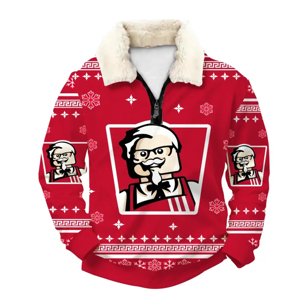 Funny Colonel Ugly Quarter Zip Sweatshirt & Sweatpant Set Ugly Quarter Zip Sweatshirt & Sweatpant Set - THREADPARTY