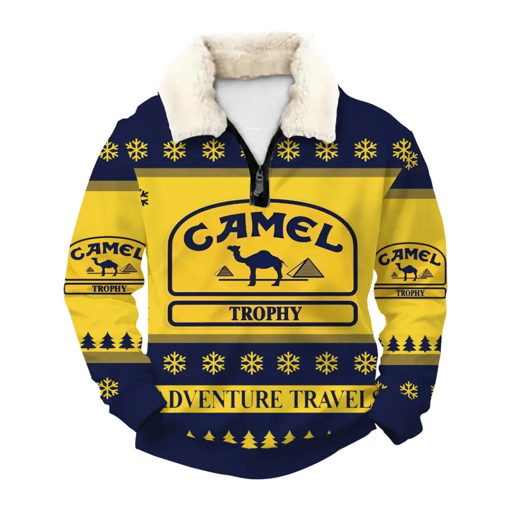 Golden Camel Ugly Quarter Zip Sweatshirt & Sweatpant Set - THREADPARTY