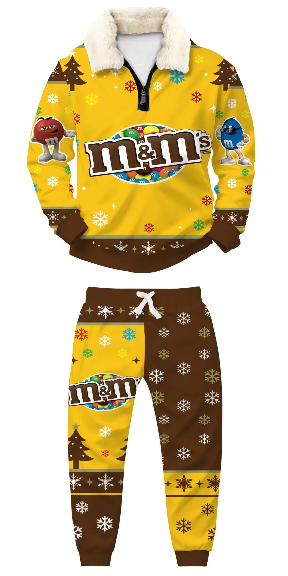 Golden Treats Ugly Quarter Zip Sweatshirt & Sweatpant Set - THREADPARTY