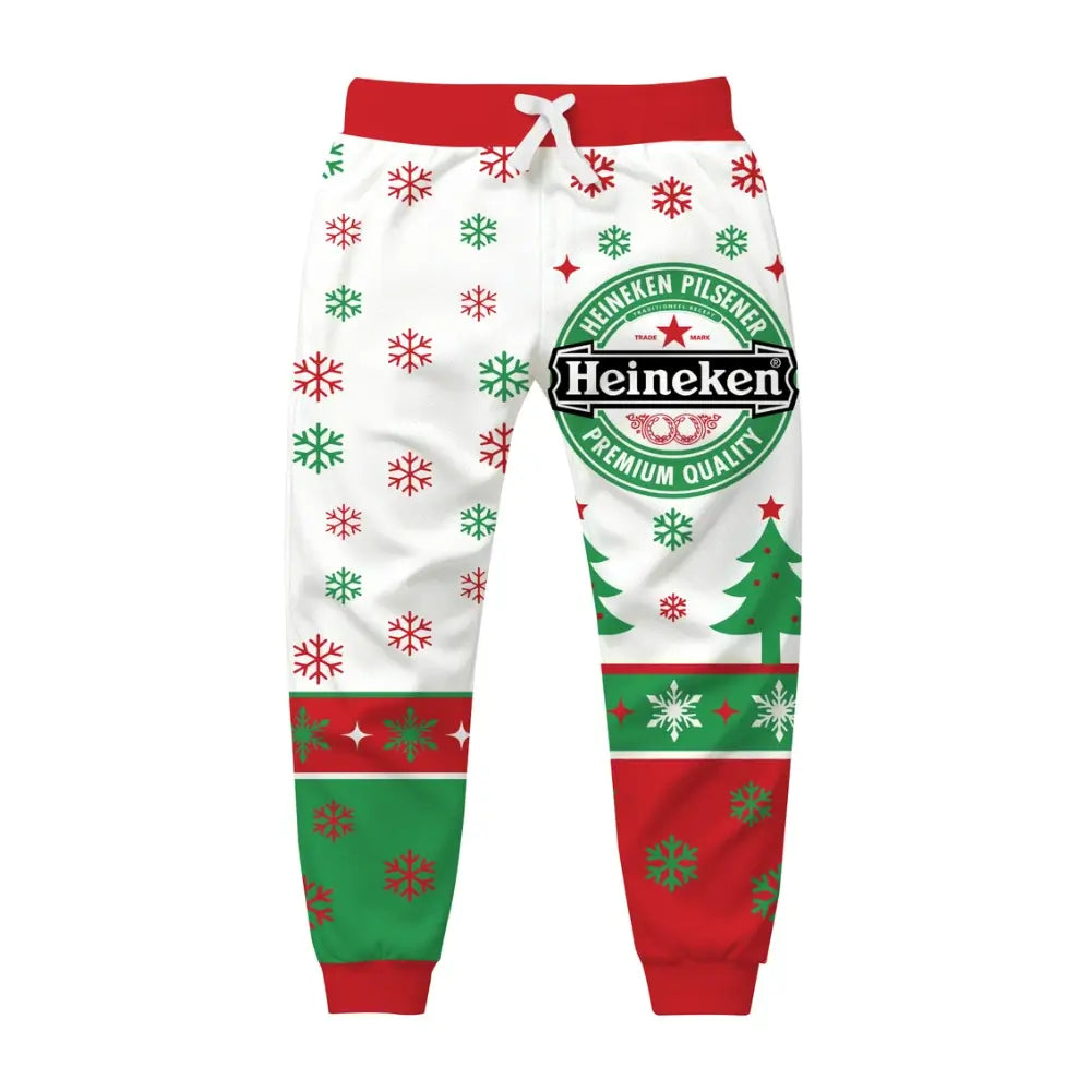 Green Beer Ugly Quarter Zip Sweatshirt & Sweatpant Set - THREADPARTY