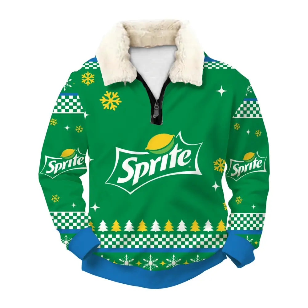 Green Fizz Ugly Quarter Zip Sweatshirt & Sweatpant Set - THREADPARTY