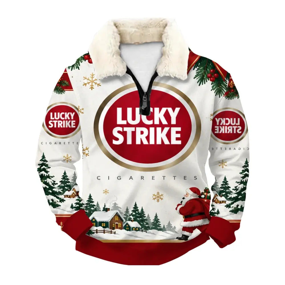 Holiday Smoke Ugly Quarter Zip Sweatshirt & Sweatpant Set - THREADPARTY