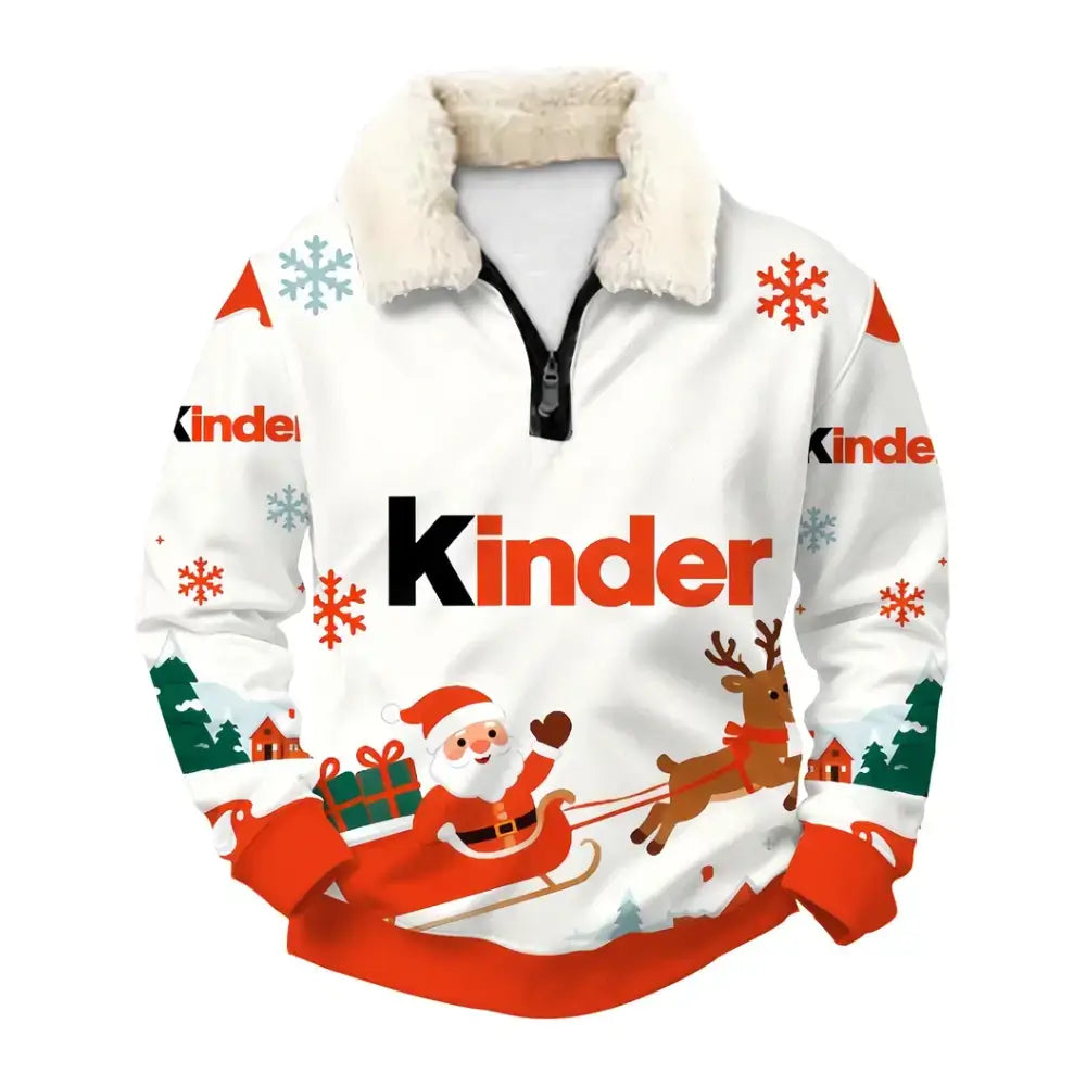 Holiday Treats Ugly Quarter Zip Sweatshirt & Sweatpant Set - THREADPARTY