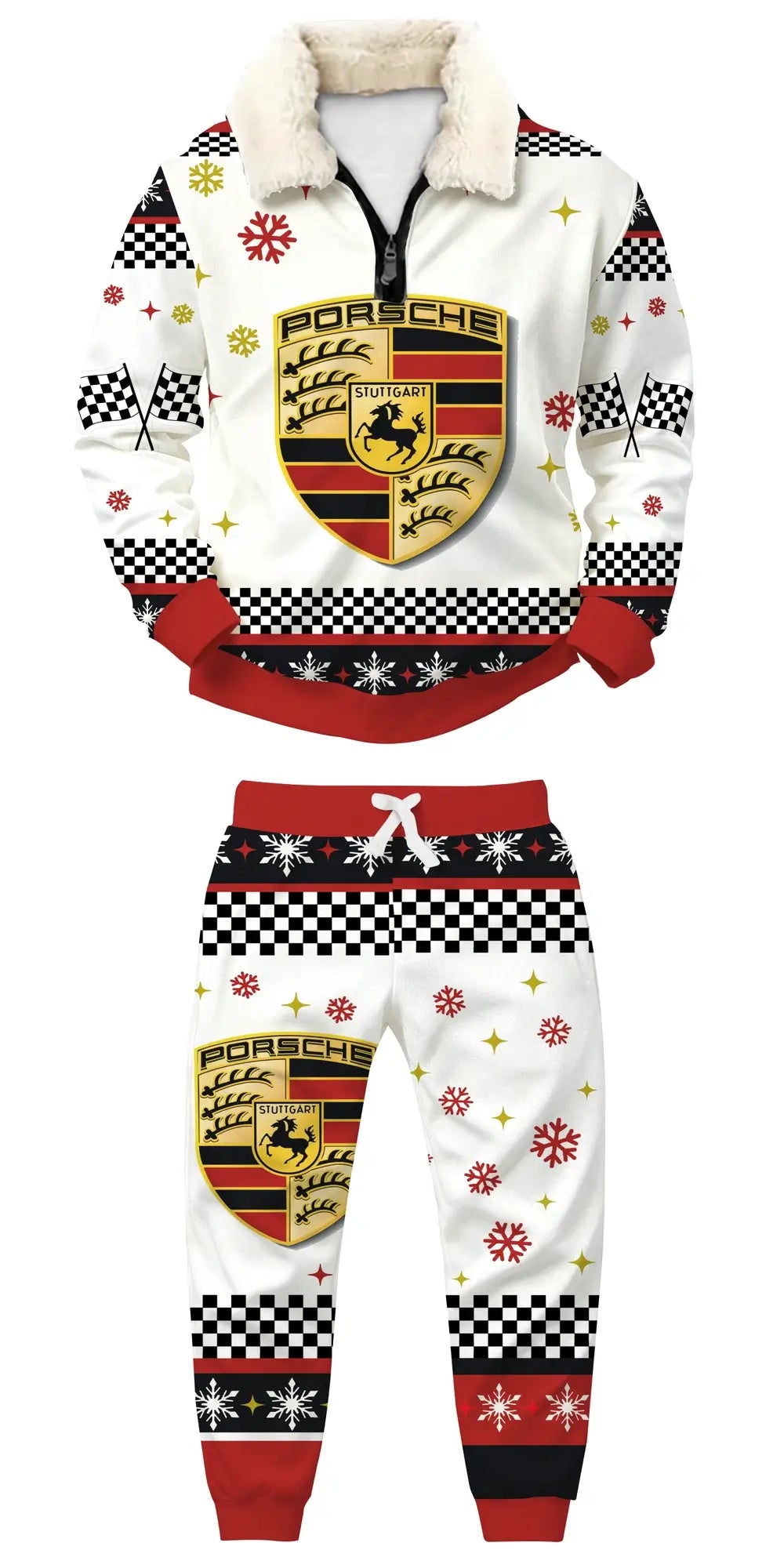 Luxury Racing Ugly Quarter Zip Sweatshirt & Sweatpant Set - THREADPARTY