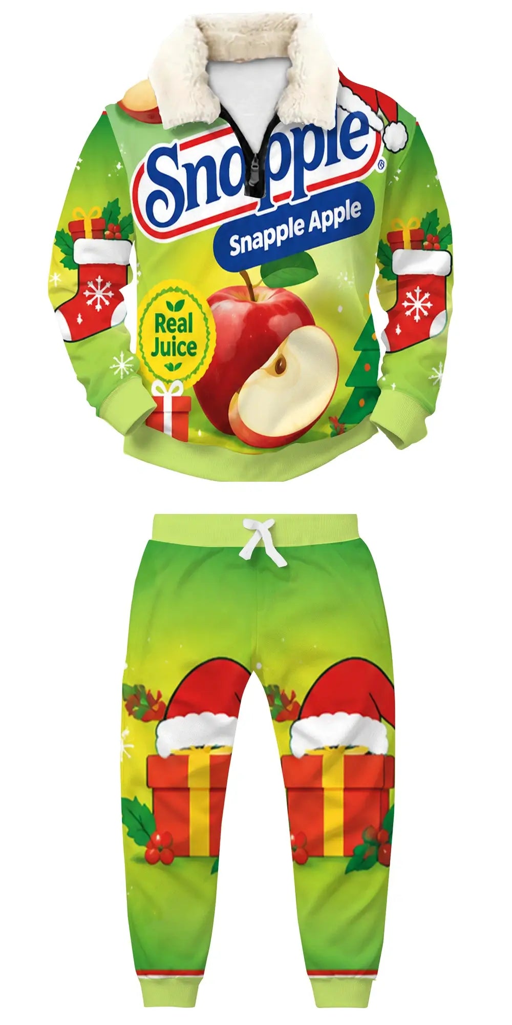 Midnight Party Vibes Ugly Quarter Zip Sweatshirt & Sweatpant Set - THREADPARTY