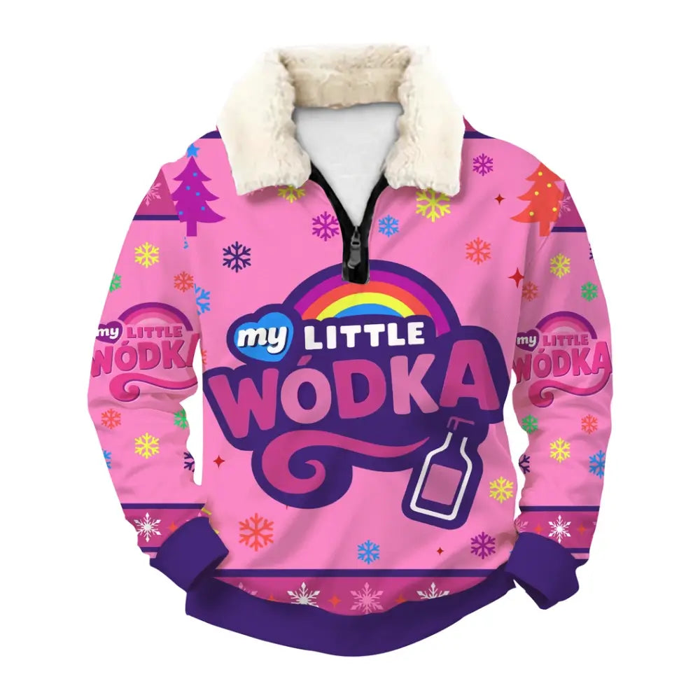 Pink Potion Ugly Quarter Zip Sweatshirt & Sweatpant Set - THREADPARTY