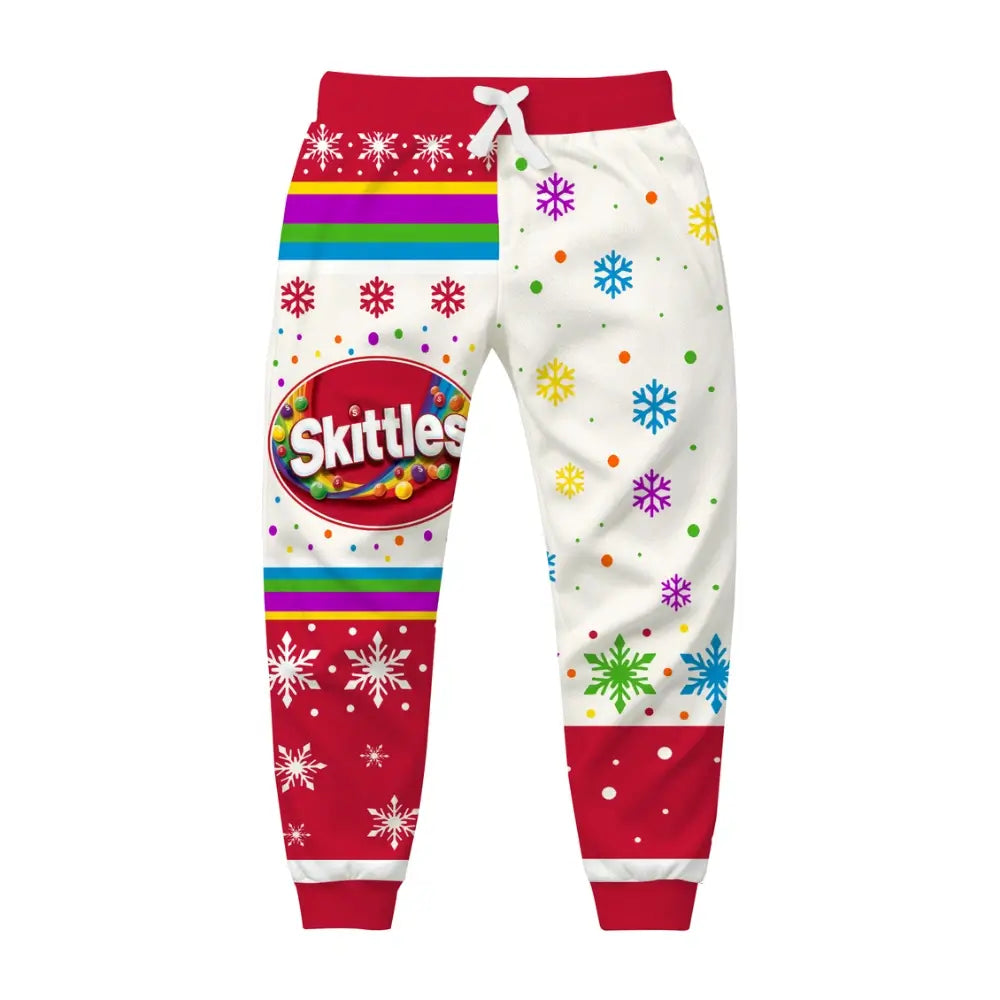 Rainbow Candy Ugly Quarter Zip Sweatshirt & Sweatpant Set - THREADPARTY