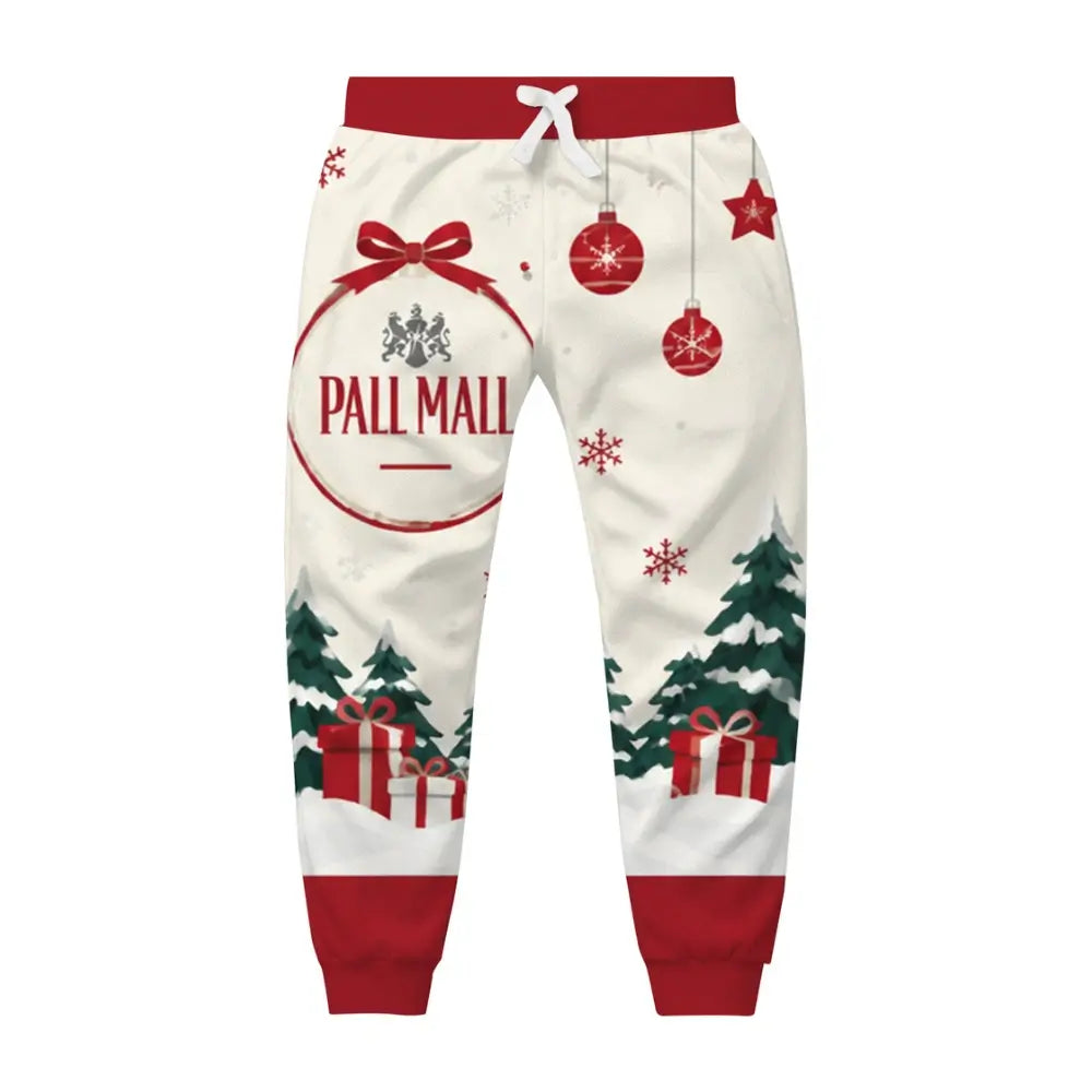 Red Sleigh Ugly Quarter Zip Sweatshirt & Sweatpant Set - THREADPARTY