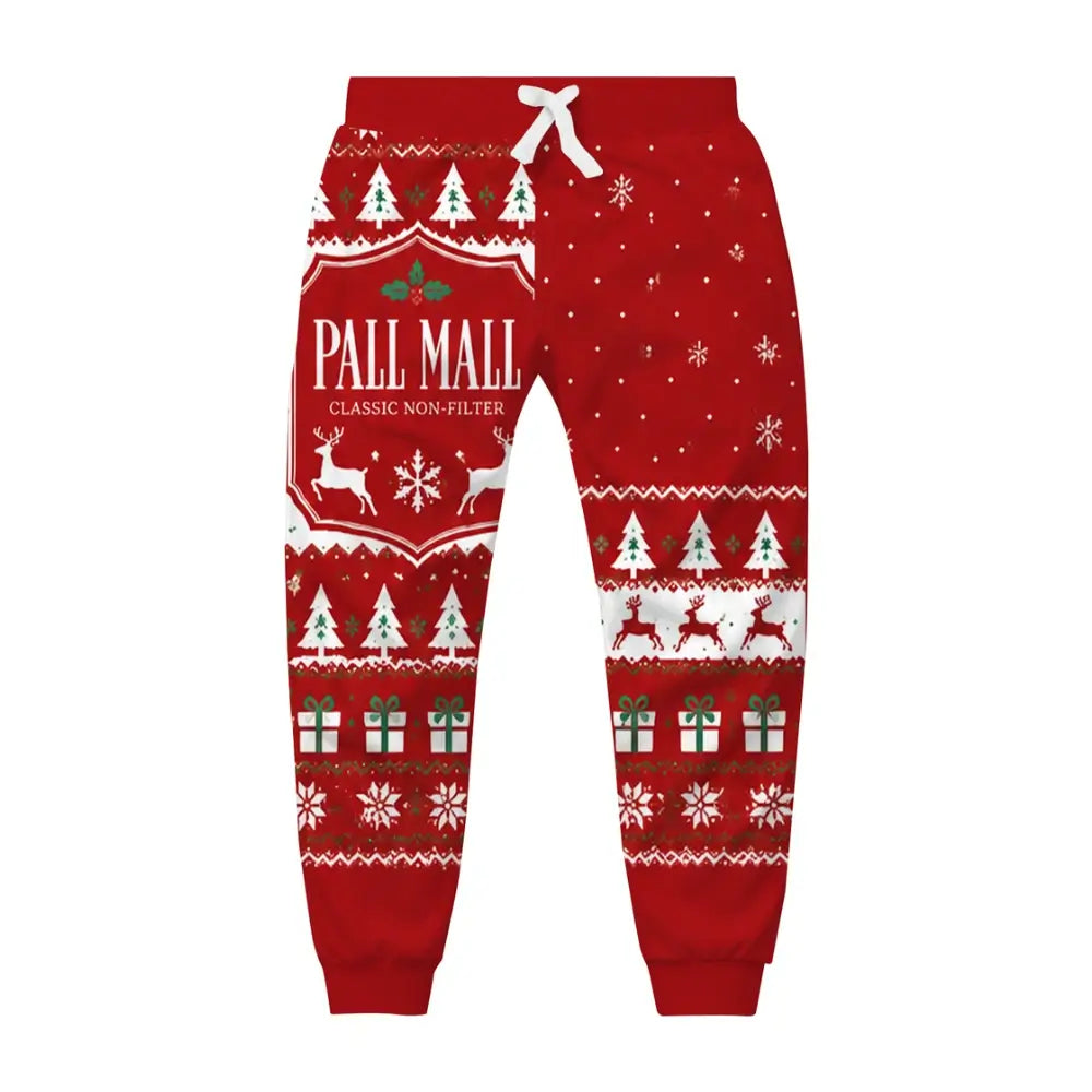 Red Smoke Ugly Quarter Zip Sweatshirt & Sweatpant Set - THREADPARTY