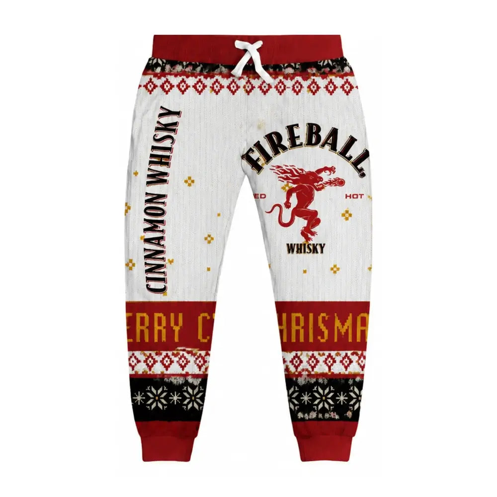 Red Whiskey Ugly Pullover Hoodie & Sweatpant Set - THREADPARTY