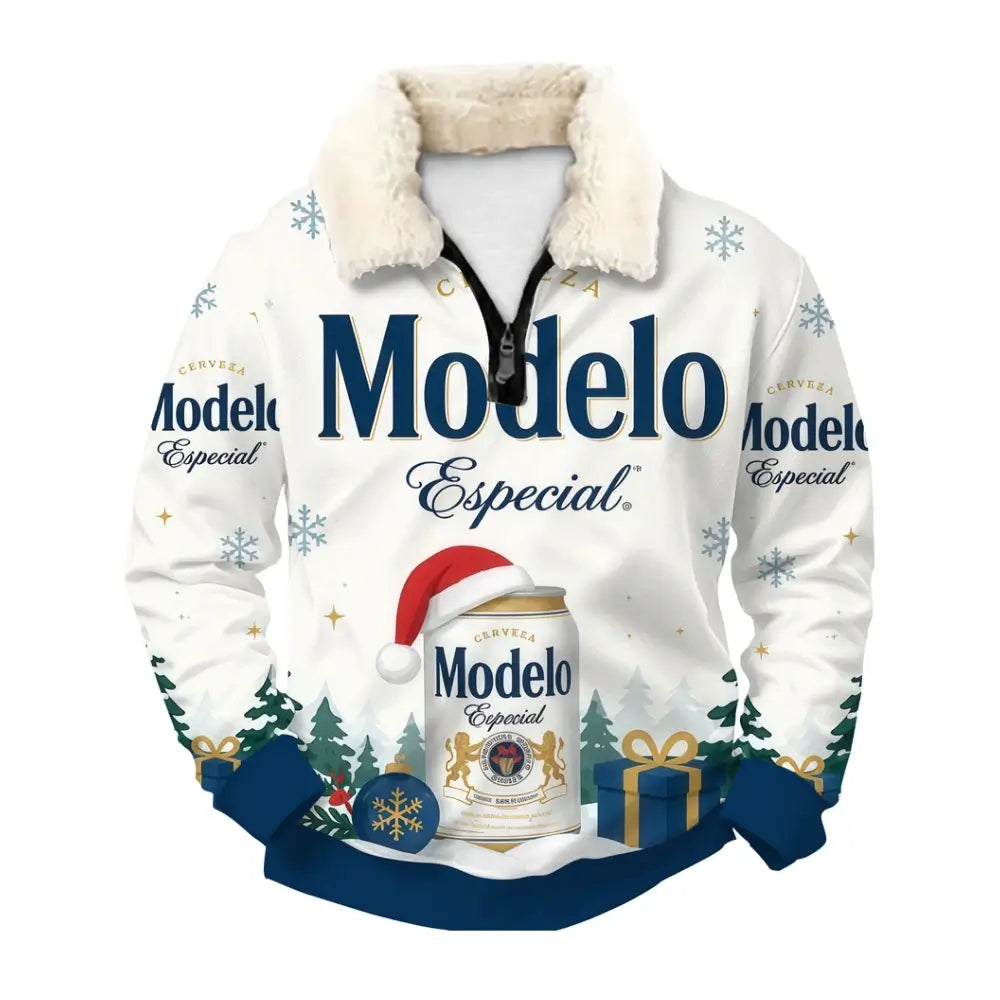 Snowy Brew Ugly Quarter Zip Sweatshirt & Sweatpant Set - THREADPARTY