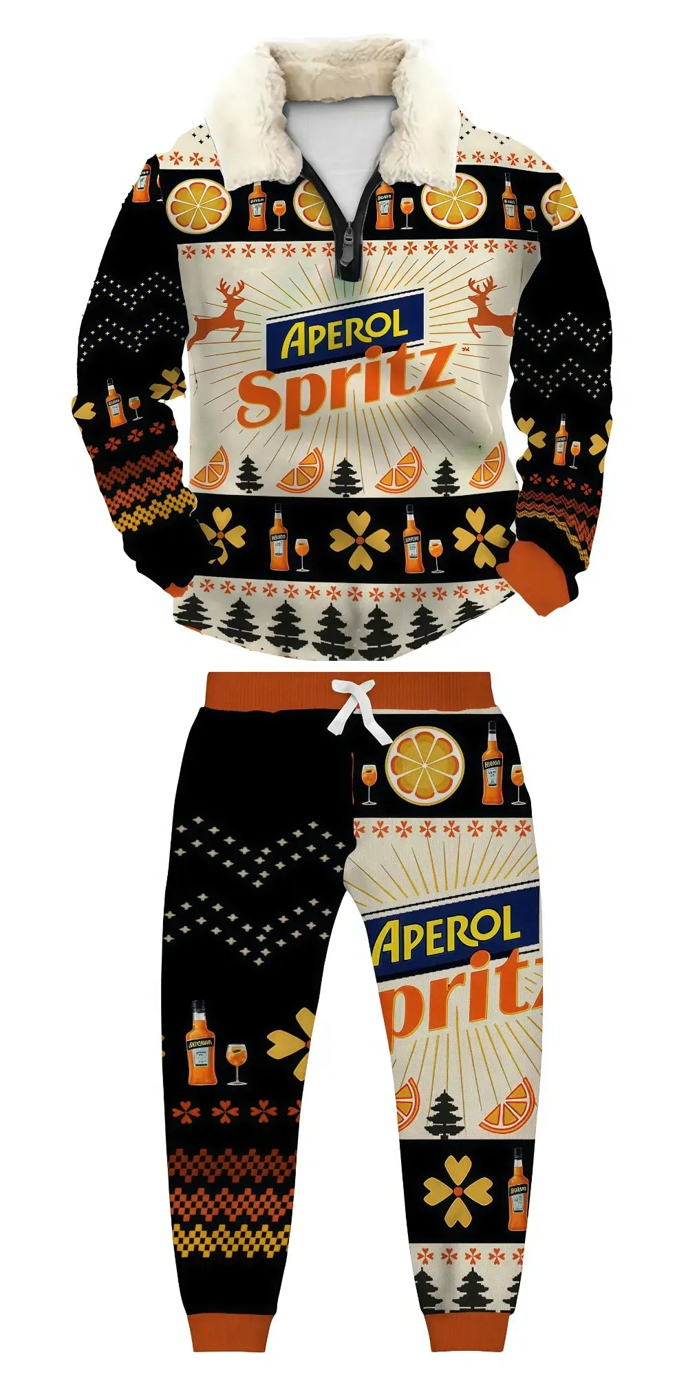 Tropical Ugly Quarter Zip Sweatshirt & Sweatpant Set - THREADPARTY