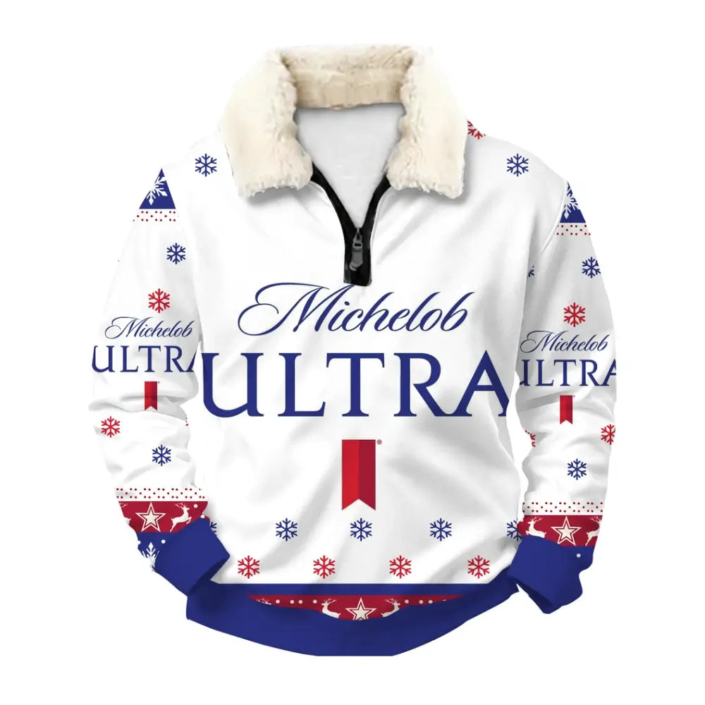 Winter Brew Ugly Quarter Zip Sweatshirt & Sweatpant Set - THREADPARTY
