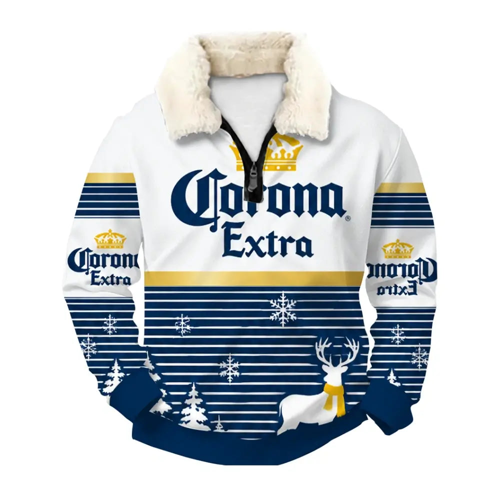 Winter Brew Ugly Quarter Zip Sweatshirt & Sweatpant Set - THREADPARTY