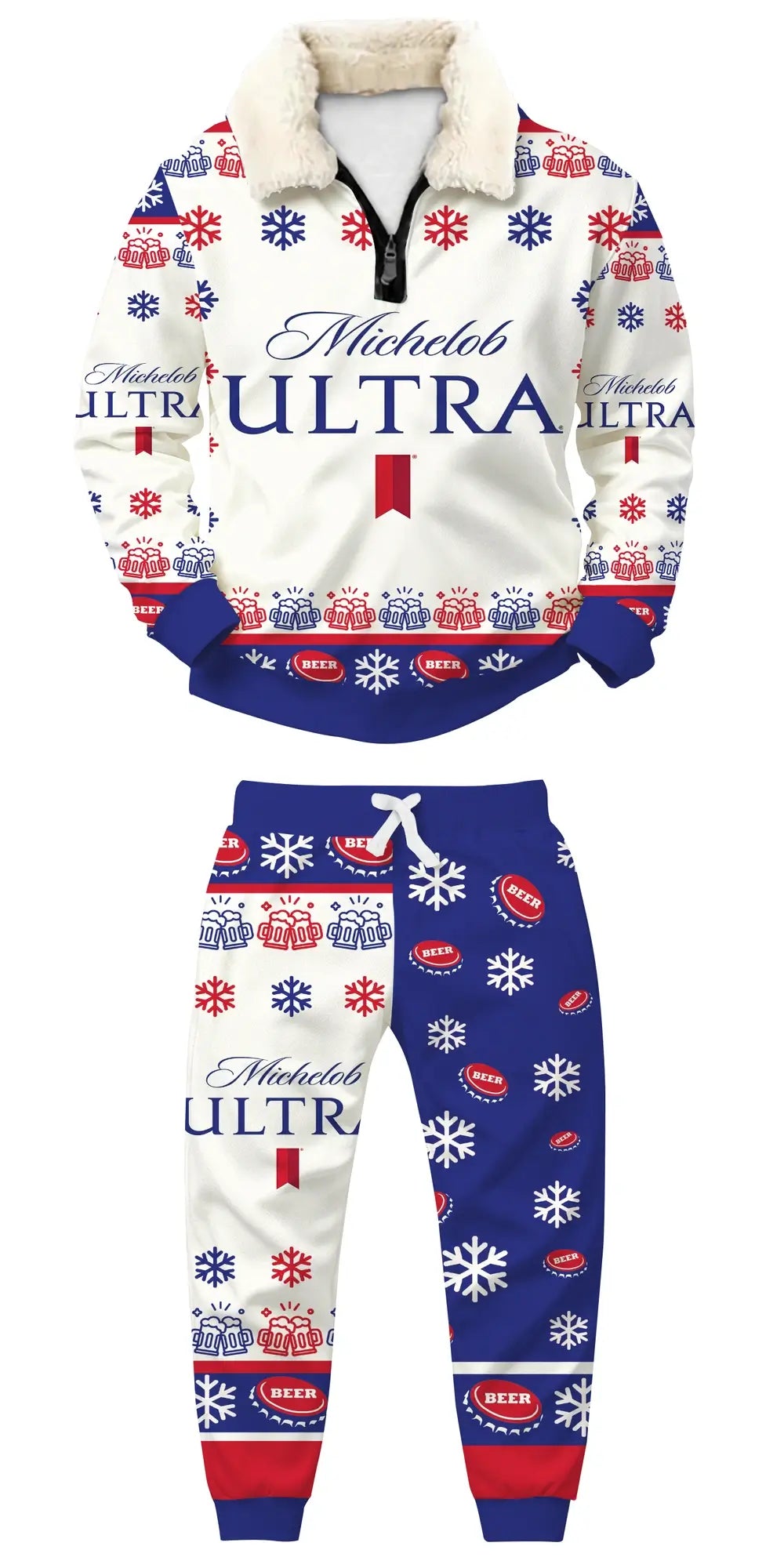 Winter Brew Ugly Quarter Zip Sweatshirt & Sweatpant Set Ugly Quarter Zip Sweatshirt & Sweatpant Set - THREADPARTY