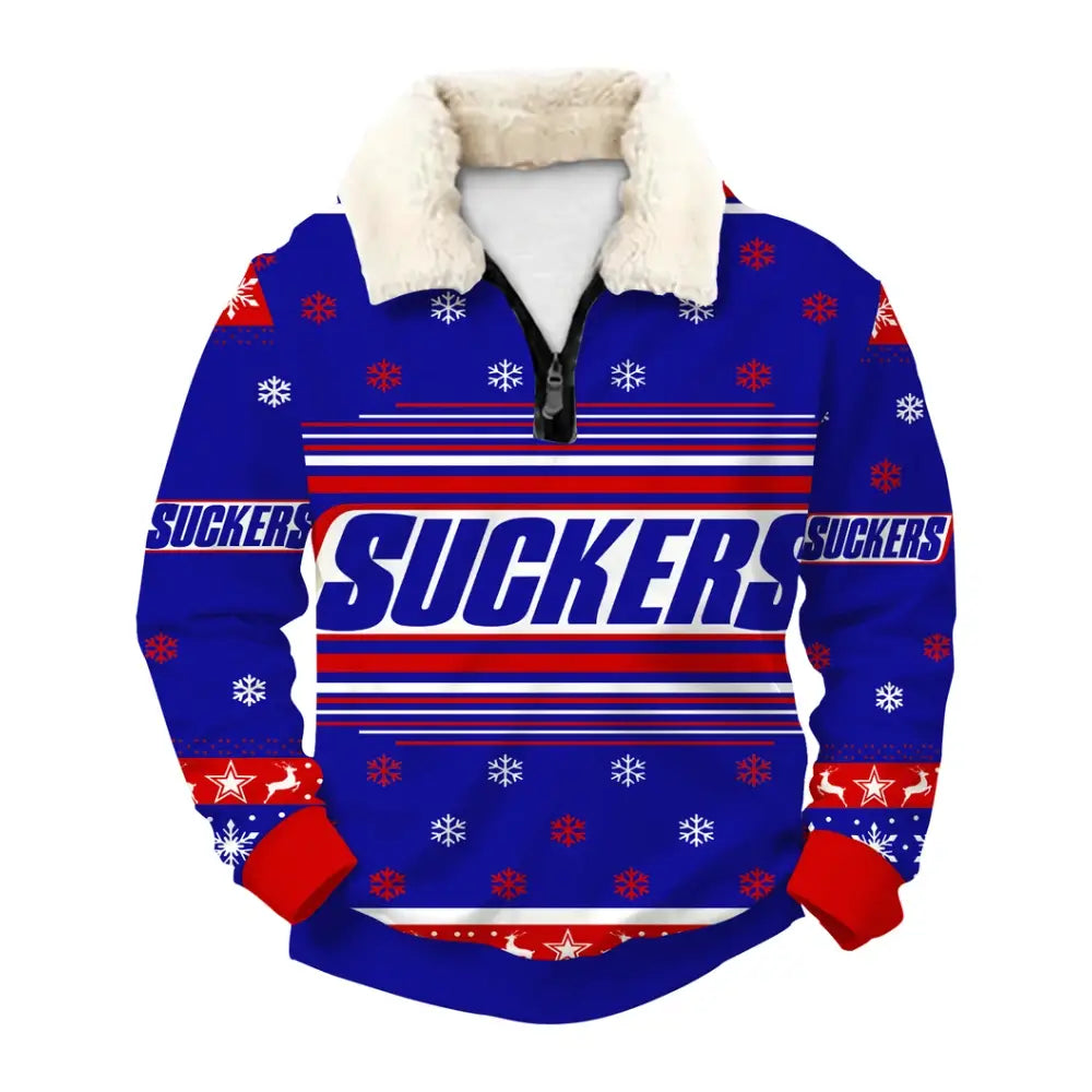 Winter Dunk Ugly Quarter Zip Sweatshirt & Sweatpant Set - THREADPARTY