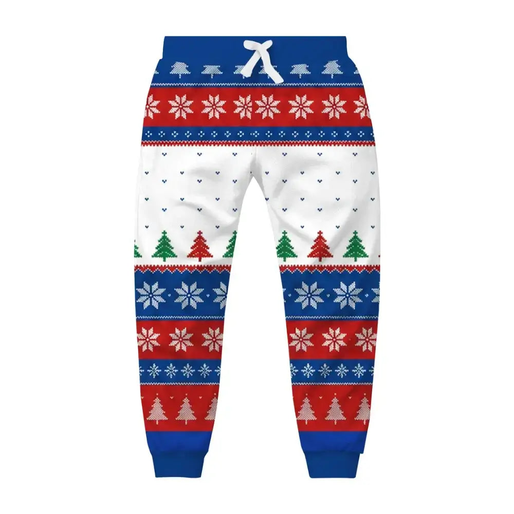 Winter Fairisle Ugly Quarter Zip Sweatshirt & Sweatpant Set - THREADPARTY