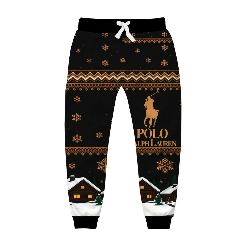 Winter Lodge Elegance Ugly Quarter Zip Sweatshirt & Sweatpant Set - THREADPARTY