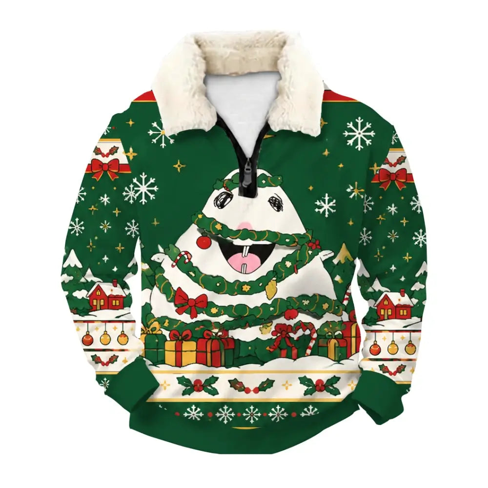Amusing Ugly Quarter Zip Sweatshirt & Sweatpant Set - THREADPARTY