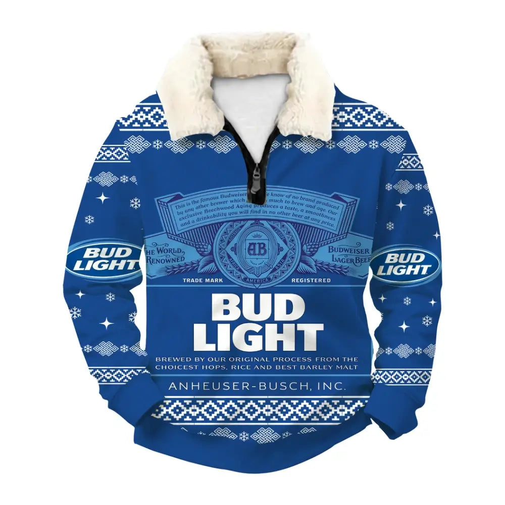 Arctic Blue Ugly Quarter Zip Sweatshirt & Sweatpant Set - THREADPARTY