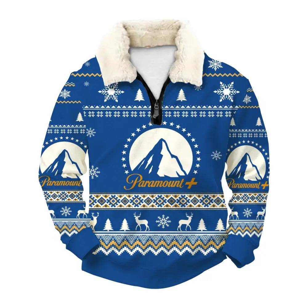 Arctic Mountain Adventure Ugly Quarter Zip Sweatshirt & Sweatpant Set - THREADPARTY