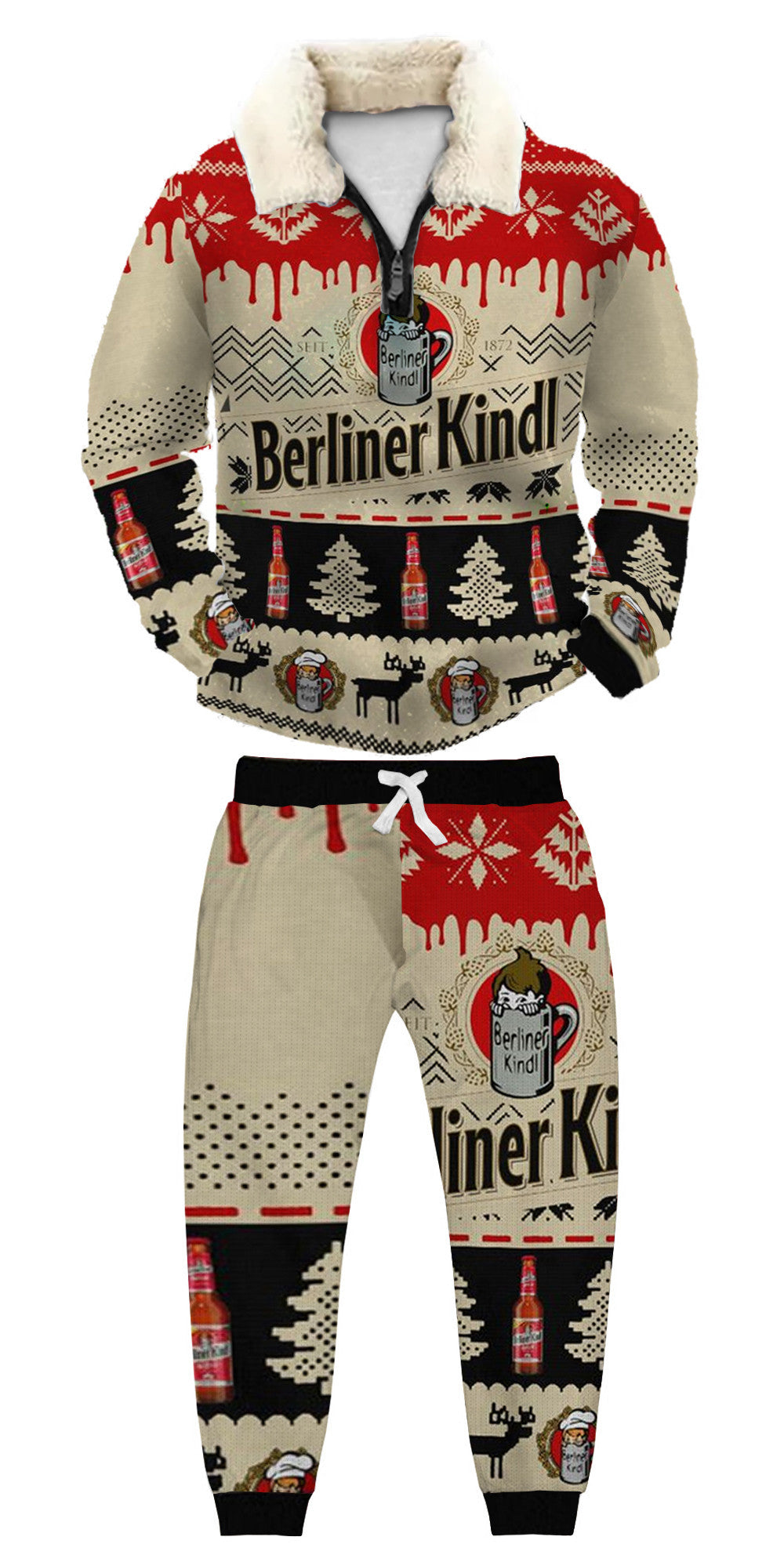 Ugly Quarter Zip Sweatshirt & Sweatpant Set 091d - product image