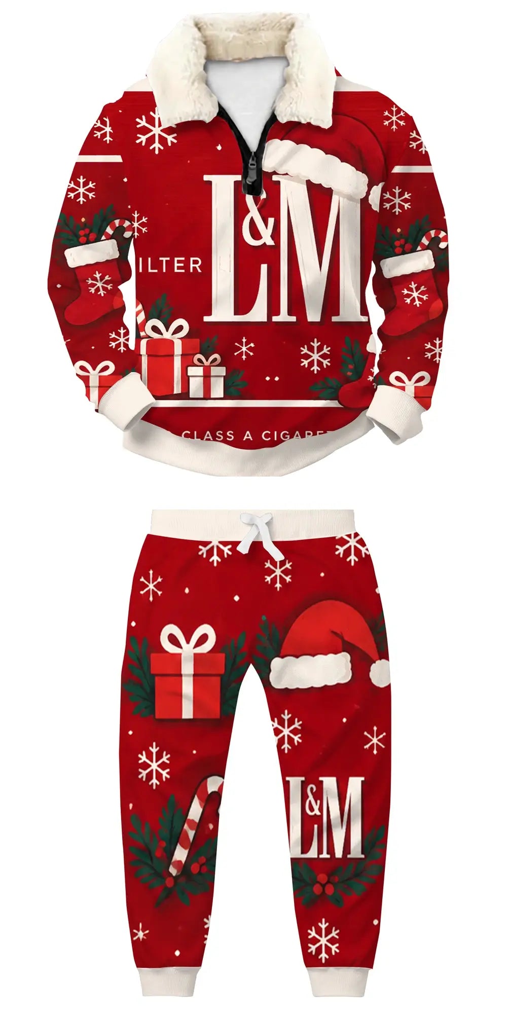 Bring On Chaos Ugly Quarter Zip Sweatshirt & Sweatpant Set - THREADPARTY