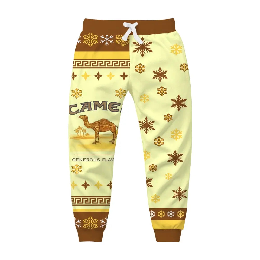 Camel Christmas Ugly Quarter Zip Sweatshirt & Sweatpant Set - THREADPARTY